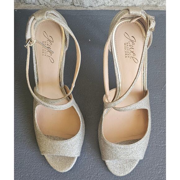 Jewel Badgley Mischka Jonna Evening Party Heels Women's Shoes, size 9.5 - Picture 3 of 4